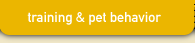 training & pet behavior