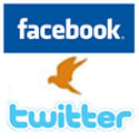 Facebook and Twitter